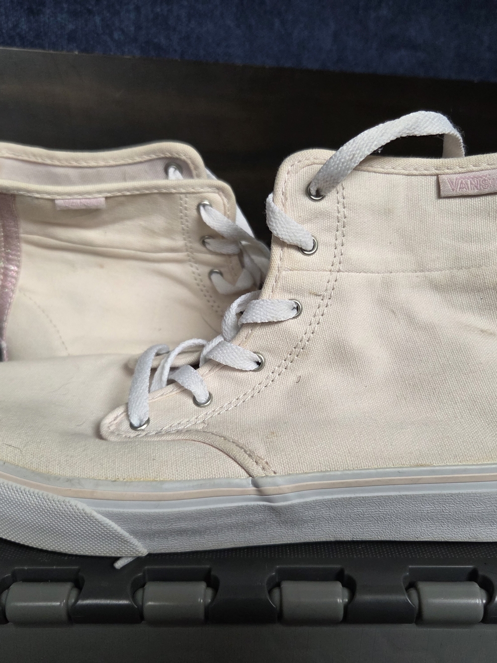 Vans Pale Pink High-Top Canvas Sneakers